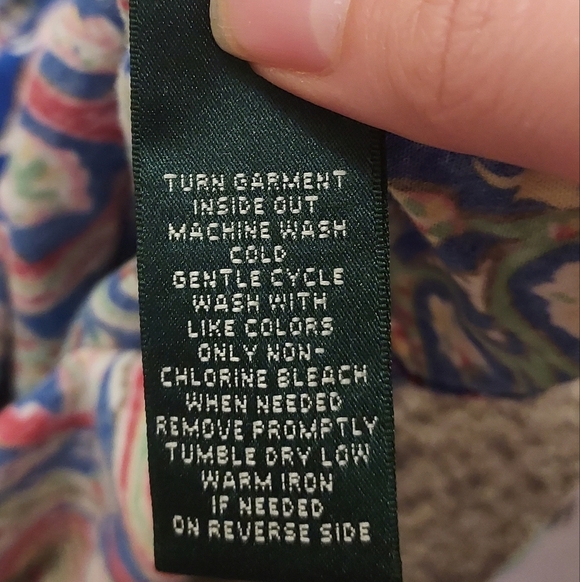 Womans Lauren ralph Lauren multi colored paisley print blouse - Picture 7 of 8